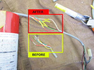スイッチ系統配線交換